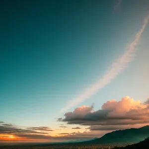 Vibrant Sunset Landscape with Clear Skies