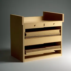 Brown Wood Storage Shelf: Office Furniture Solution