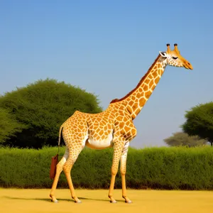 Safari Serenity: Majestic Giraffe in South African Wilderness