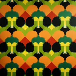 Bright Circle Pattern Tile in Orange and Yellow