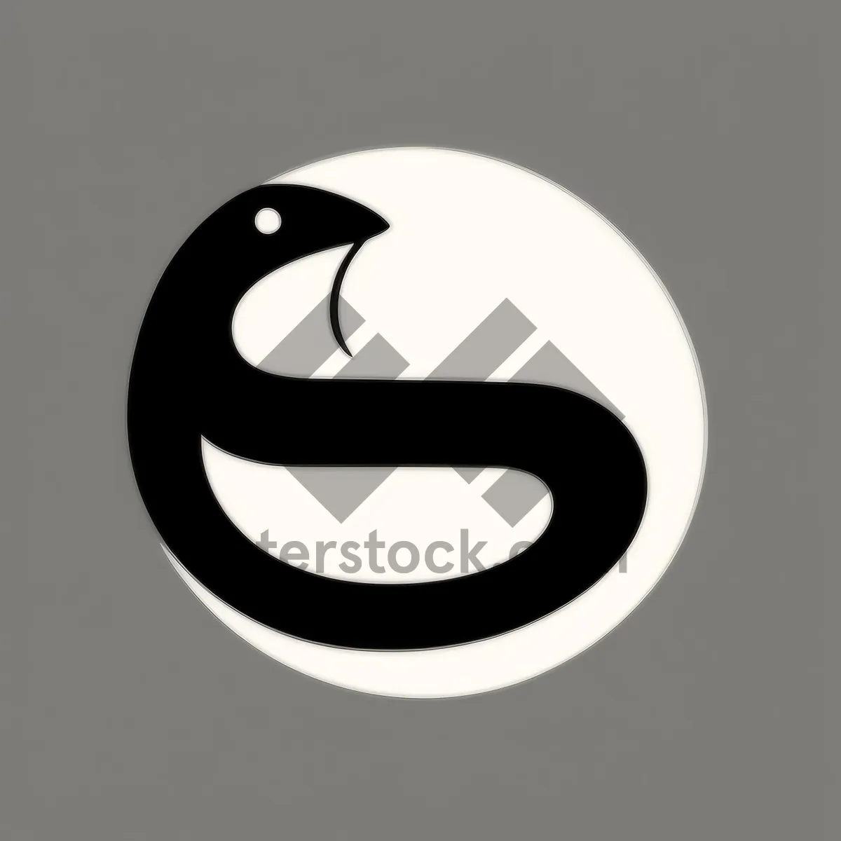 Picture of Black 3D Symbol Hook Icon Graphic Design