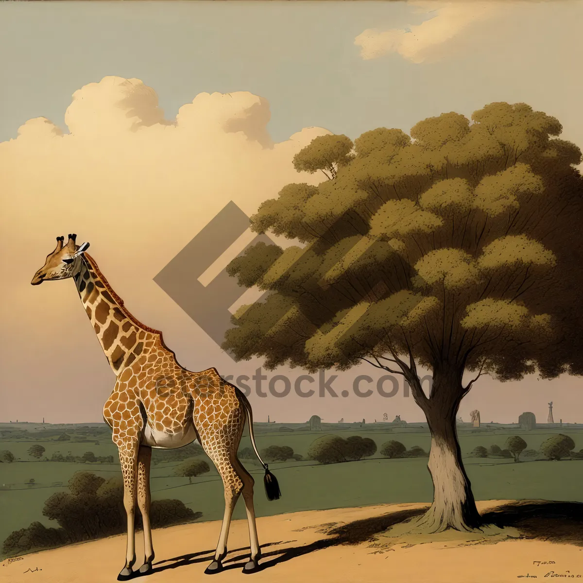 Picture of Giraffe in South African Safari Park