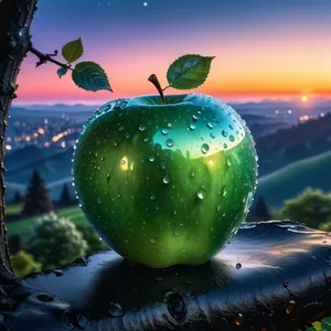 Juicy Granny Smith apples, fresh and delicious fruit