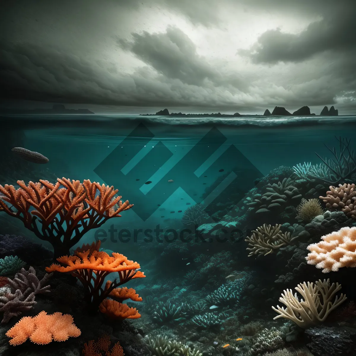 Picture of Tropical Coral Reef: An Exotic Aquatic Paradise.