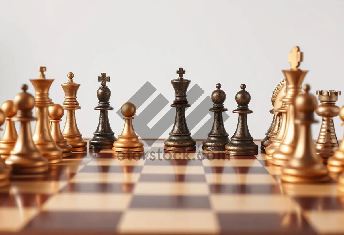 Picture of Strategic game of chess with black pieces on board