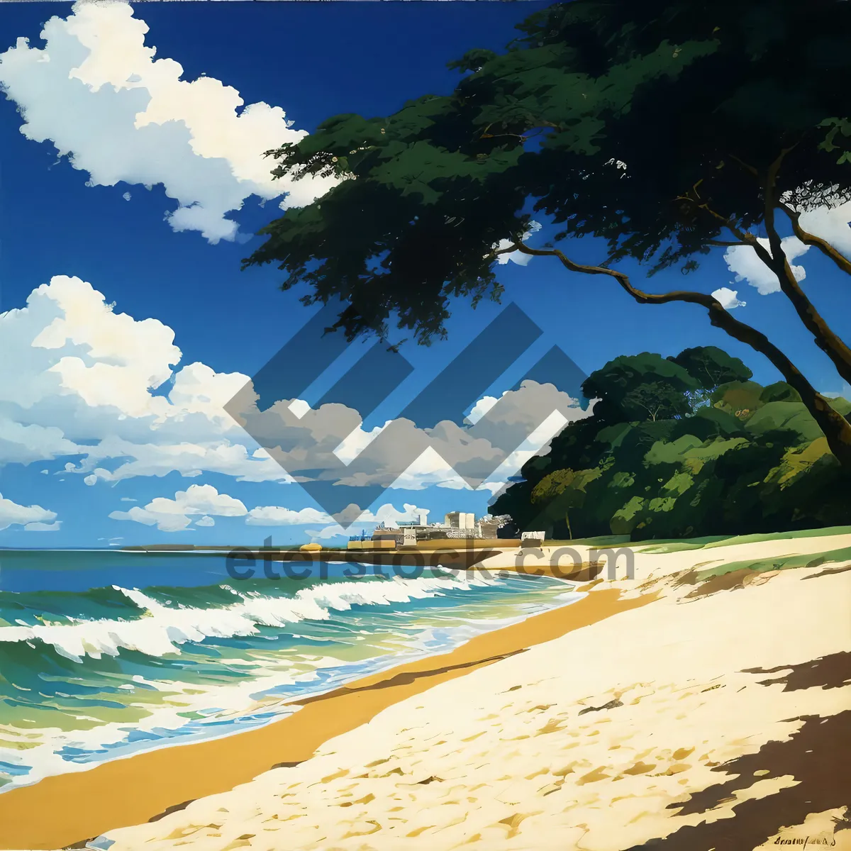 Picture of Serenity by the Sea: Tropical Paradise Retreating