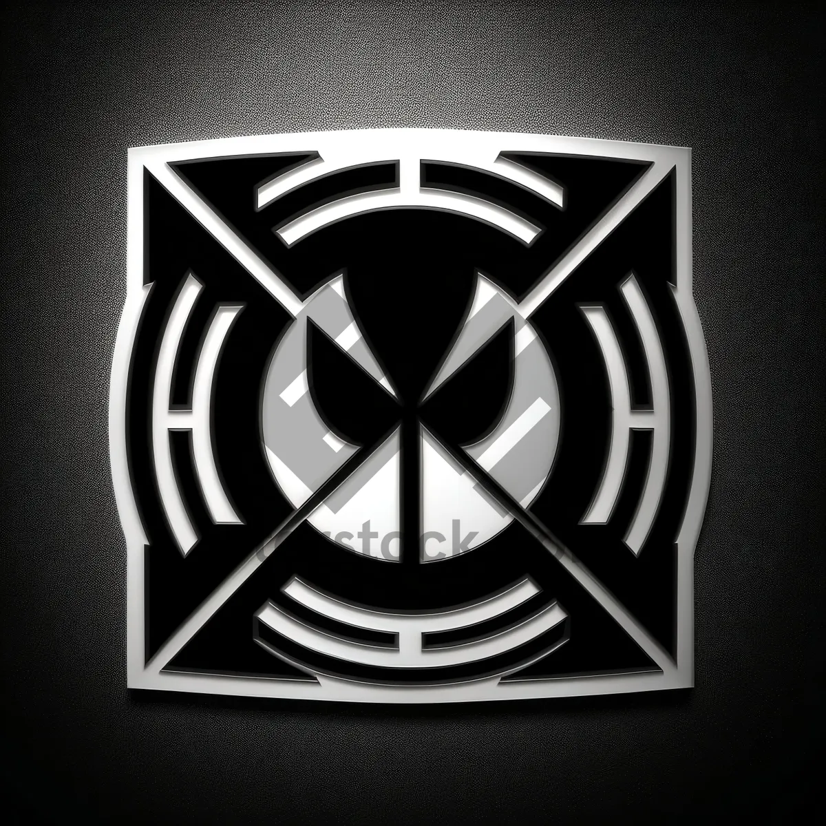 Picture of Black Heraldic Icon: Classic Graphic Design Symbol