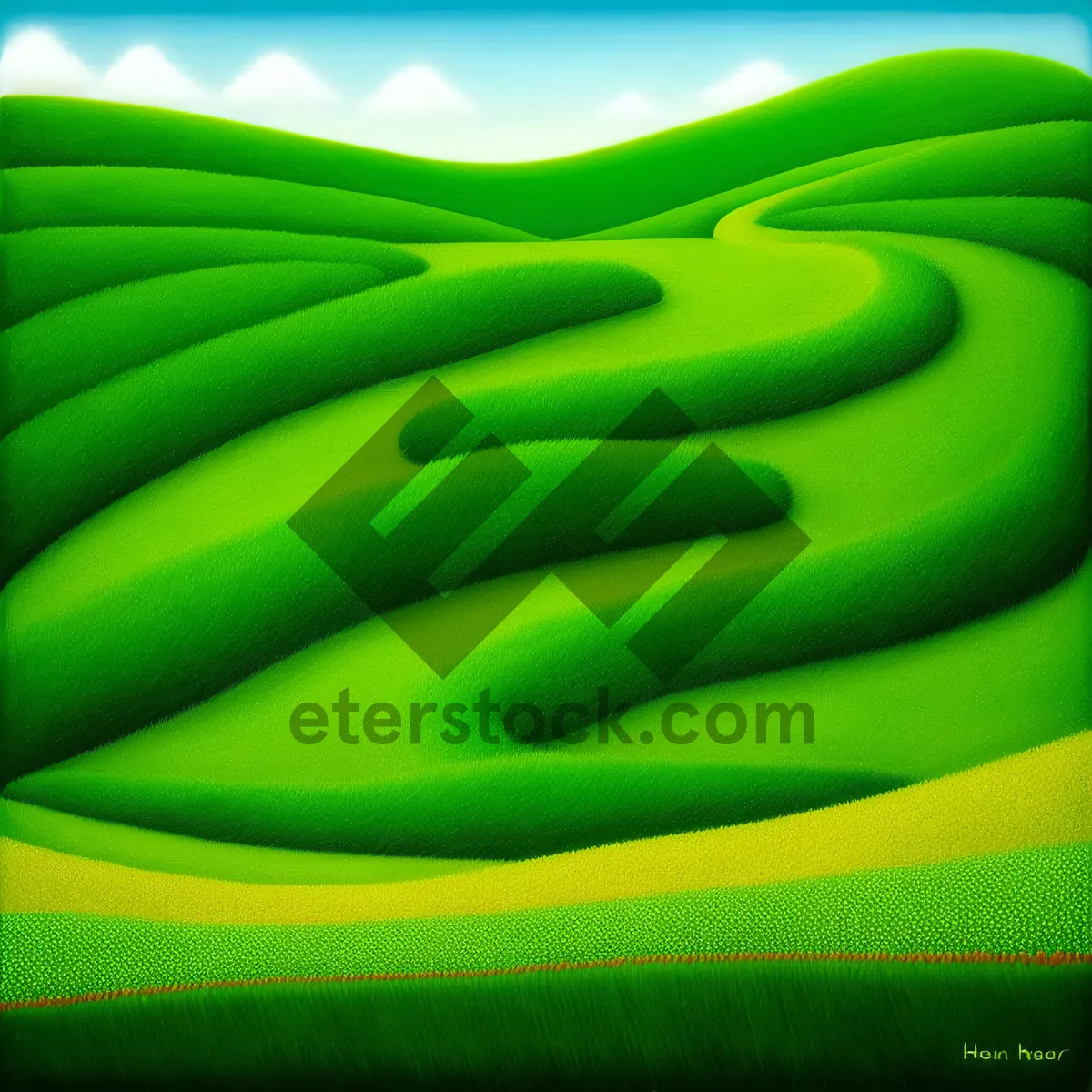 Picture of Futuristic Green Bean Herb Labyrinth Wallpaper