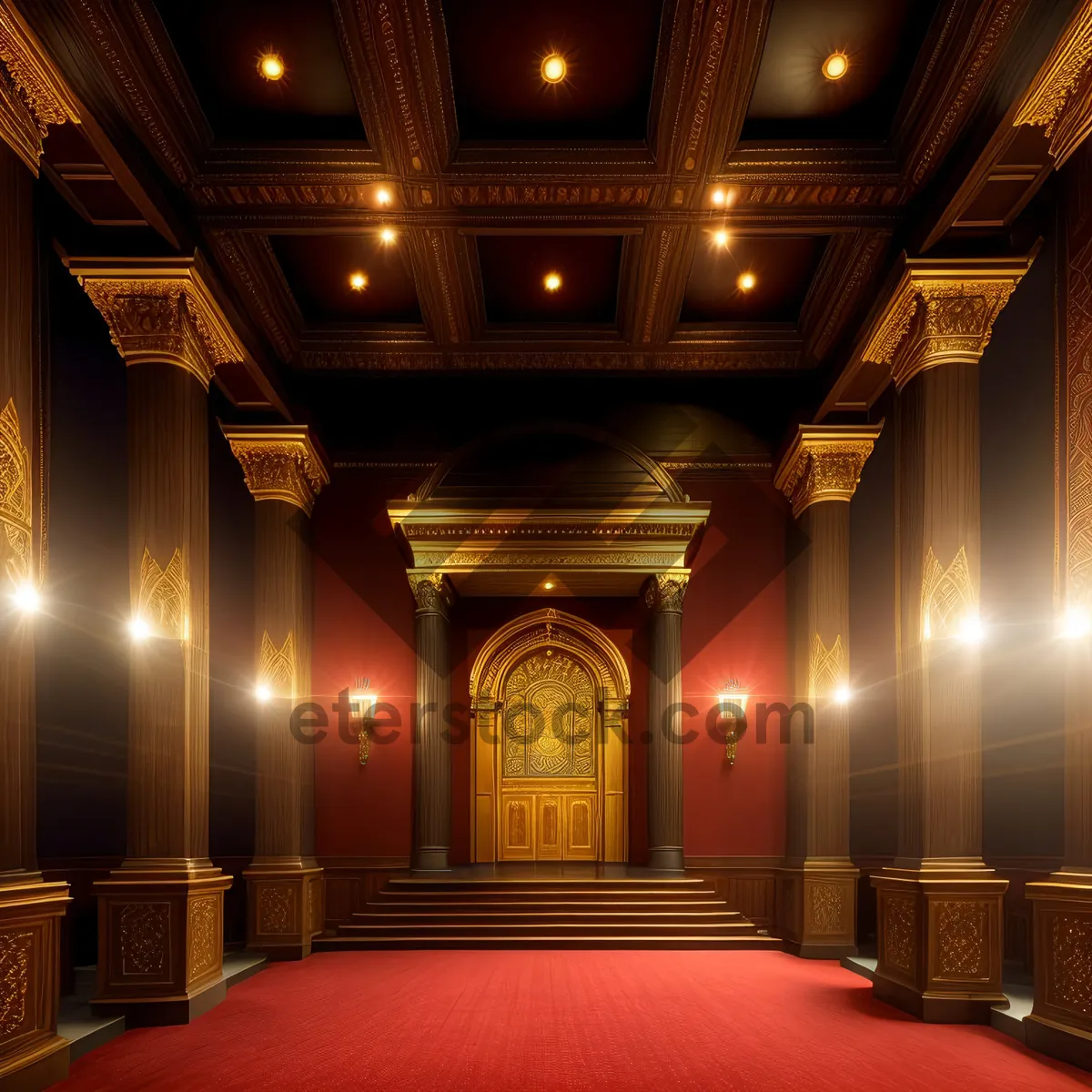 Picture of Anteroom of Historic Cathedral with Intricate Architecture