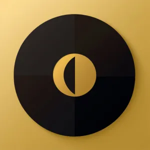 Shiny Black Disk Icon: Compact Digital Media Storage