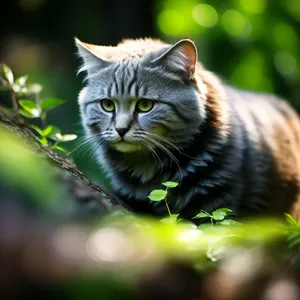 Fluffy Tabby Kitten with Big Curious Eyes