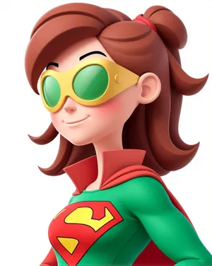 Adorable child cartoon with goggles clip art