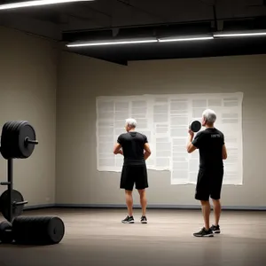 Fit man lifting weights at the gym.