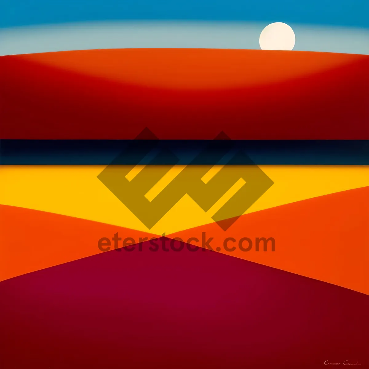 Picture of Modern Artistic Graphic Design with Creative Gradient Reflection