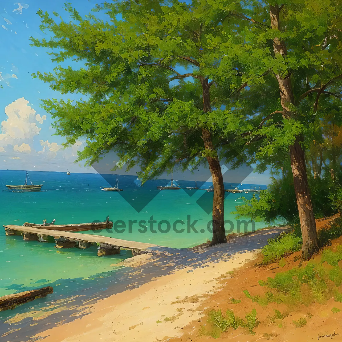 Picture of Tranquil Tropical Paradise by the Turquoise Beach