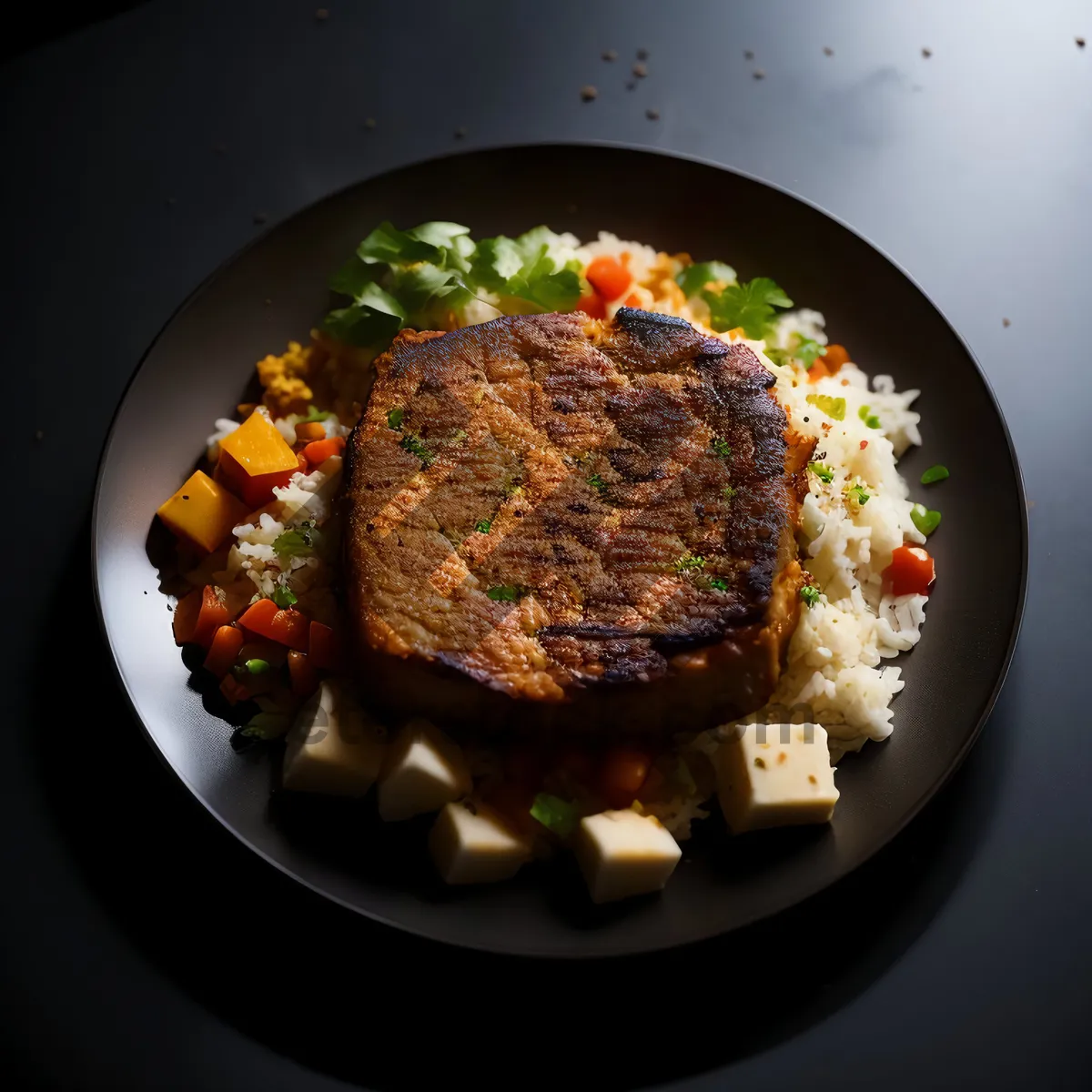 Picture of Grilled Steak with Fresh Vegetable Salad