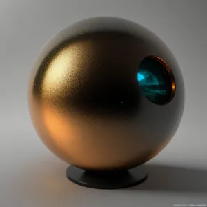 Shiny 3D Glass Trackball Device