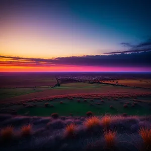 Serene Sunset Over Ocean Horizon