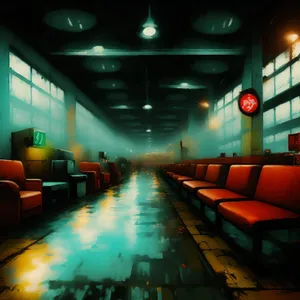 Modern interior hall with stylish furniture