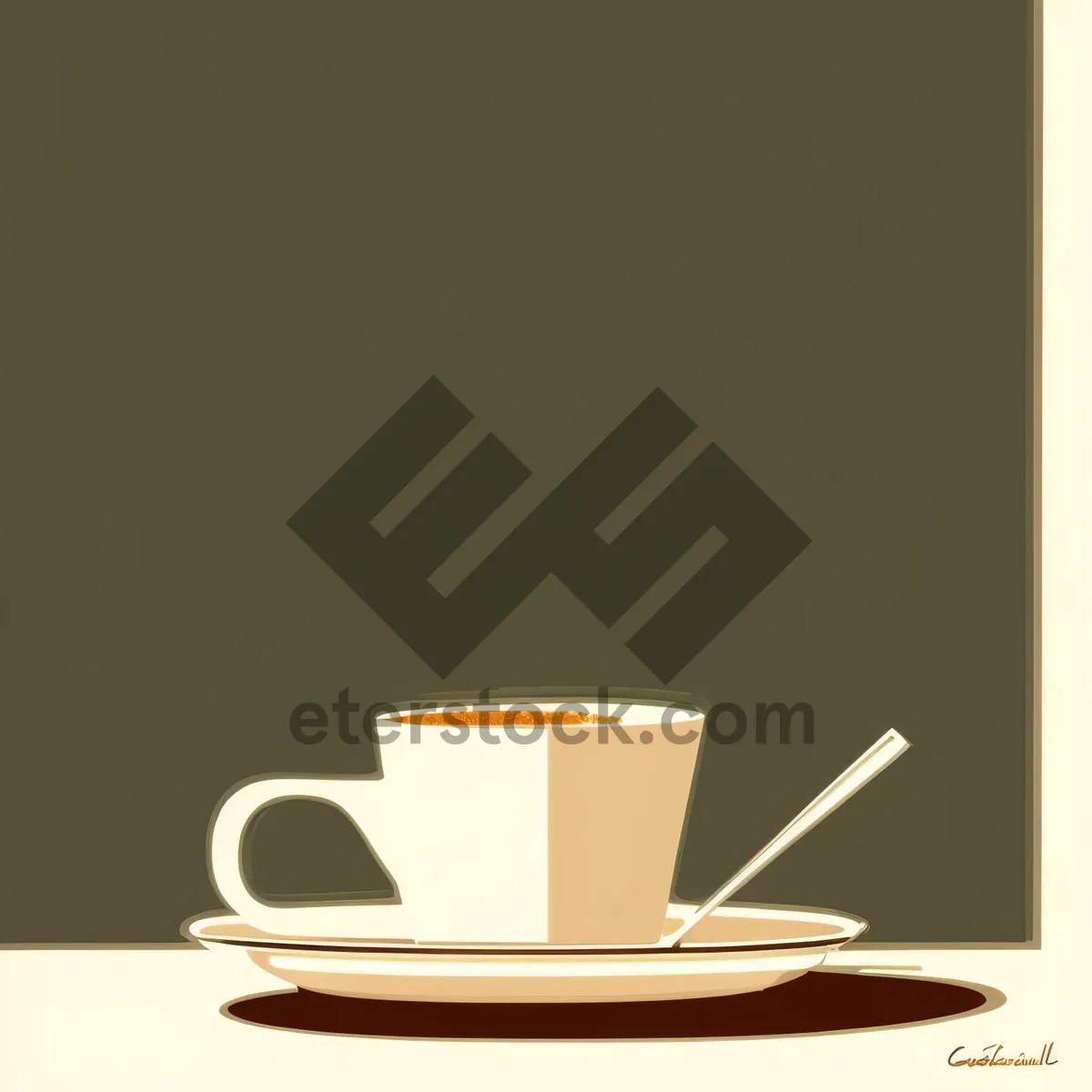 Picture of Morning Brew: Black Hot Coffee in Ceramic Mug