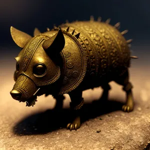 Jurassic Piggy Bank with Triceratops Charm