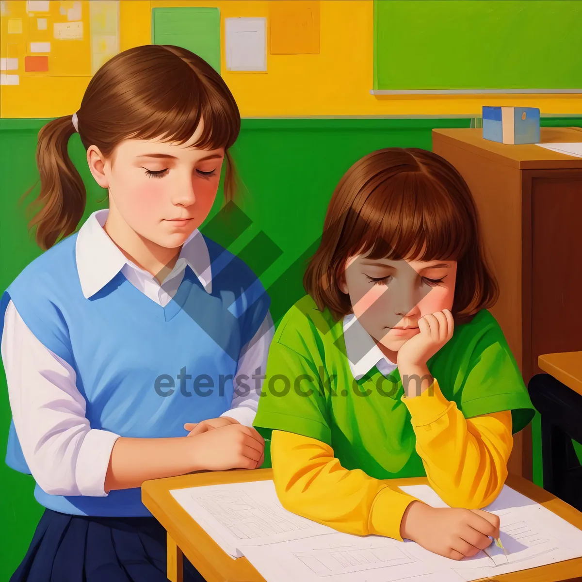 Picture of Smiling business professionals working together in office