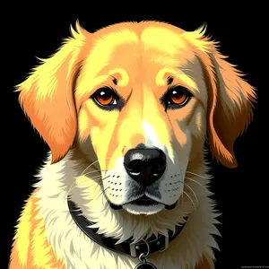 Adorable Golden Retriever Puppy - Studio Portrait