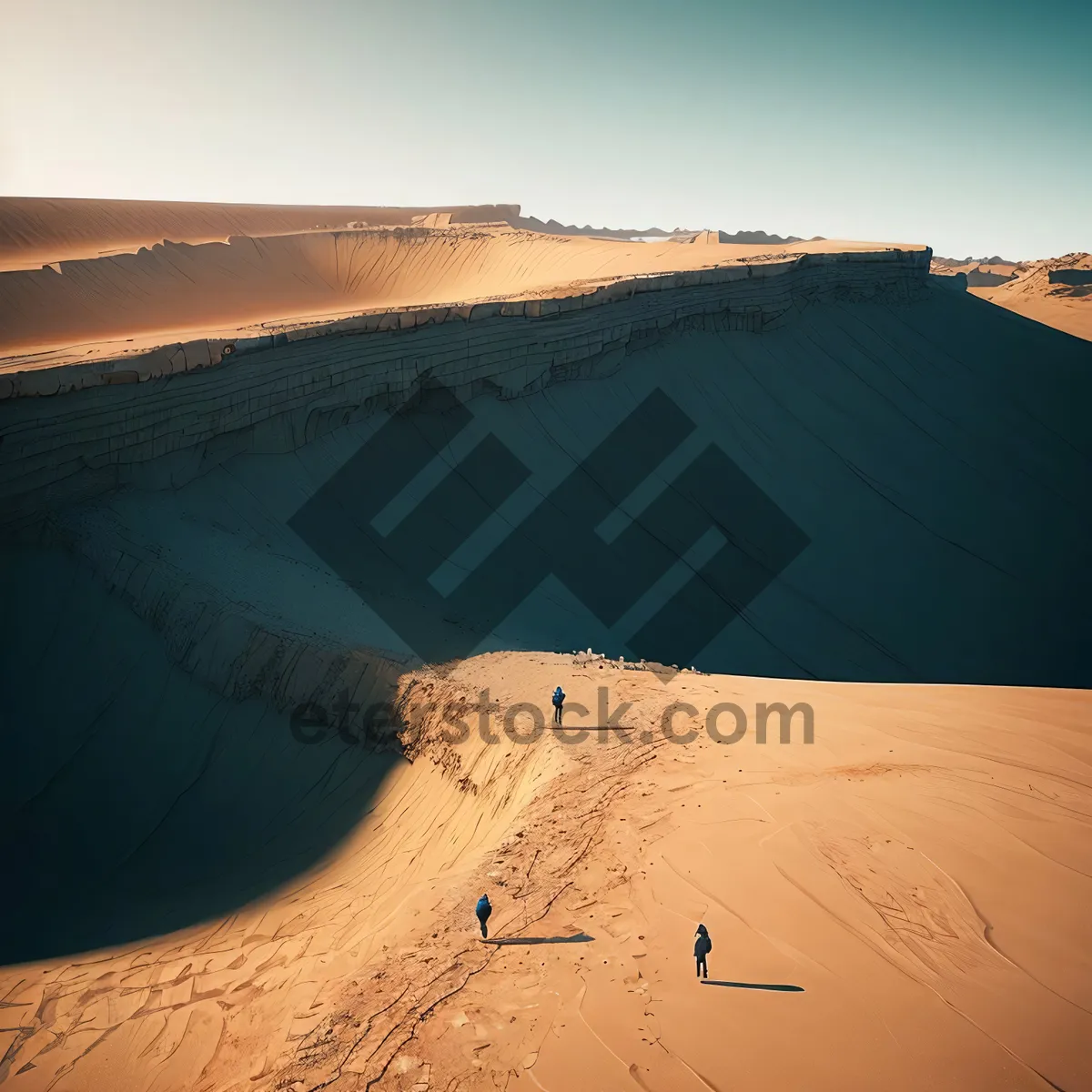 Picture of Majestic Desert Landscape: Tranquil Sands and Vibrant Skies