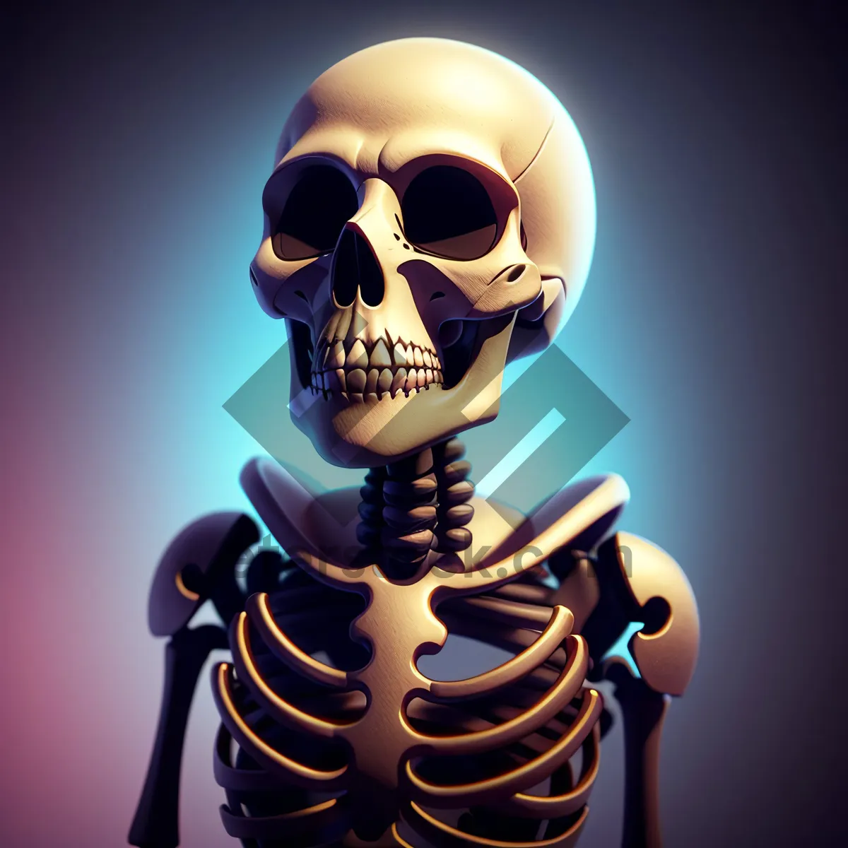 Picture of Terrifying Pirate Skeleton: A Spine-Chilling Cartoonesque Illustration