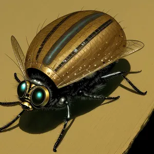 Dung Beetle on Leaf - Nature's Ground Beetle