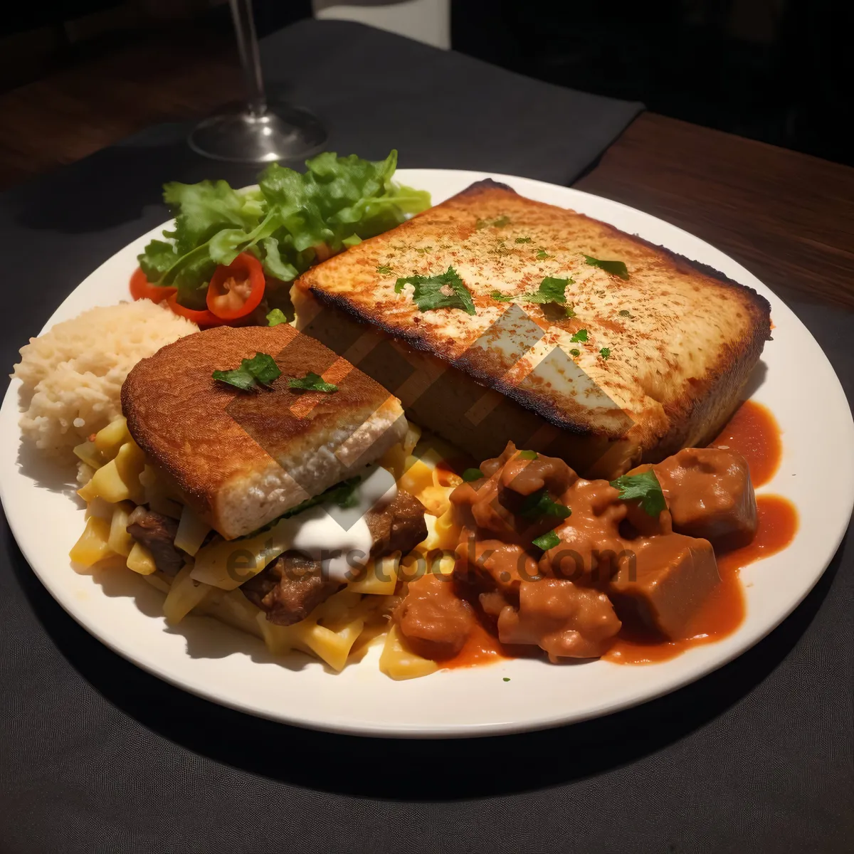 Picture of Healthy Vegetable Salad with Grilled Chicken Breast