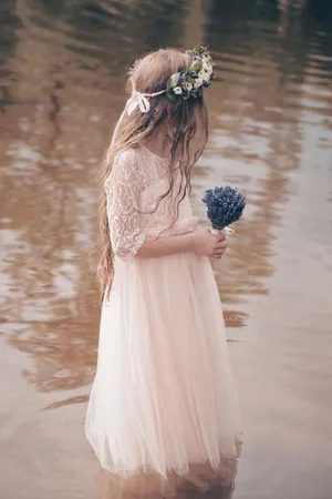 Happy Wedding Couple in Bridal Attire