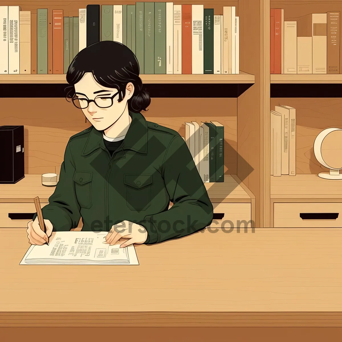 Picture of Productive Work Environment with Business Professional and Technology