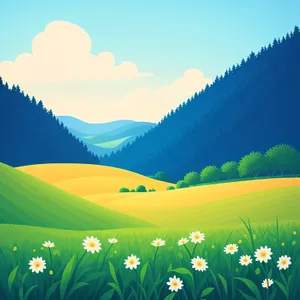 Serene Summer Fields Under Sunny Skies