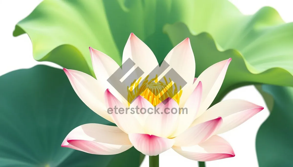 Picture of Pink Lotus Blossom in Summer Garden