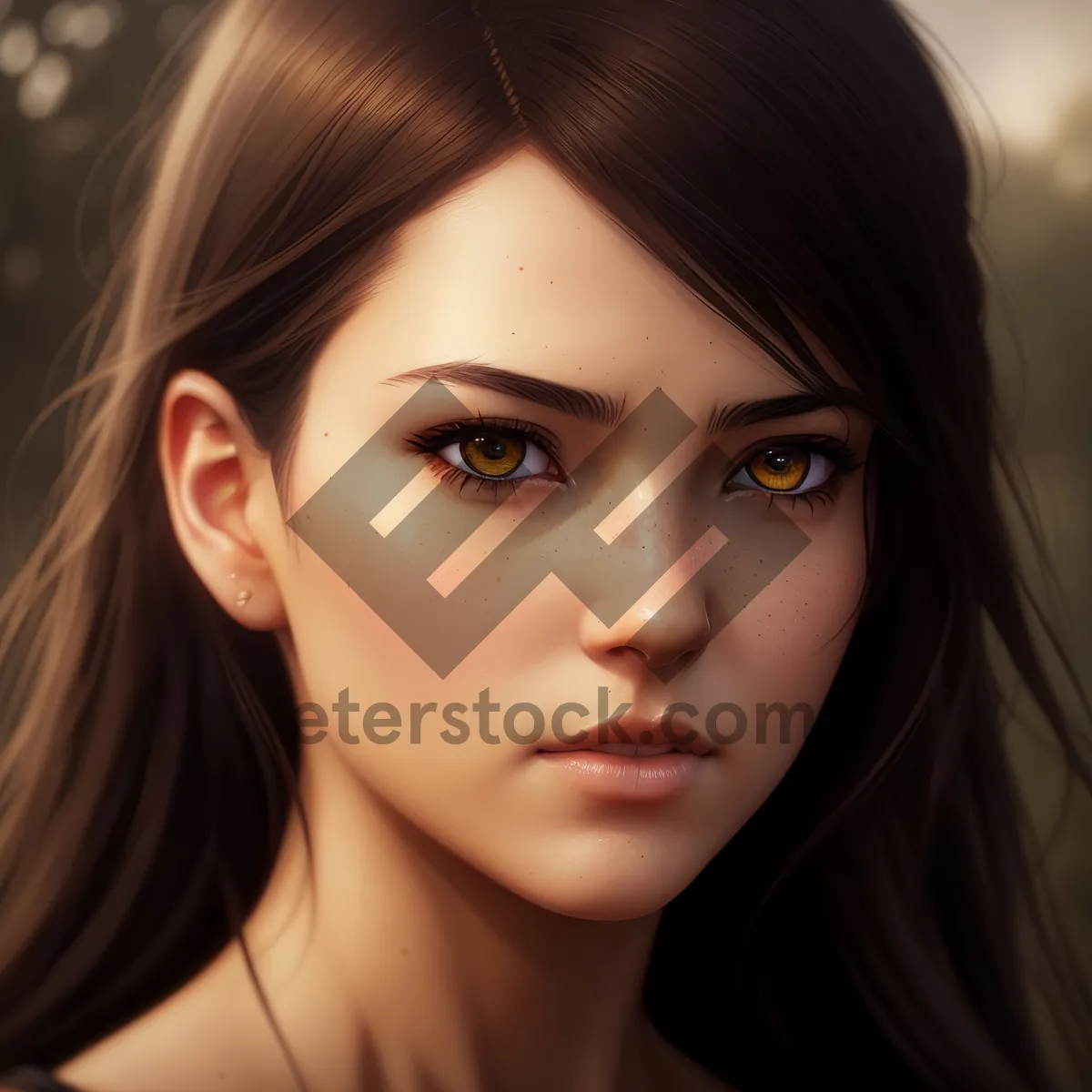 Picture of Elegant and Lovely Portrait of a Happy, Healthy Smiling Lady with Gorgeous Hair