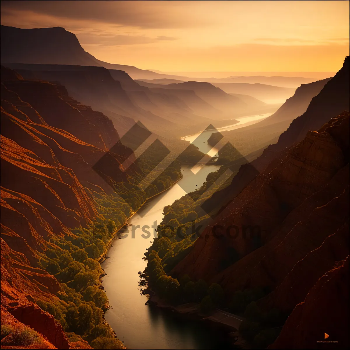 Picture of Grand Canyon Sunset: Majestic Desert Landscape and River