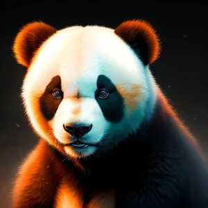 Cute Giant Panda Bear with Fluffy Fur
