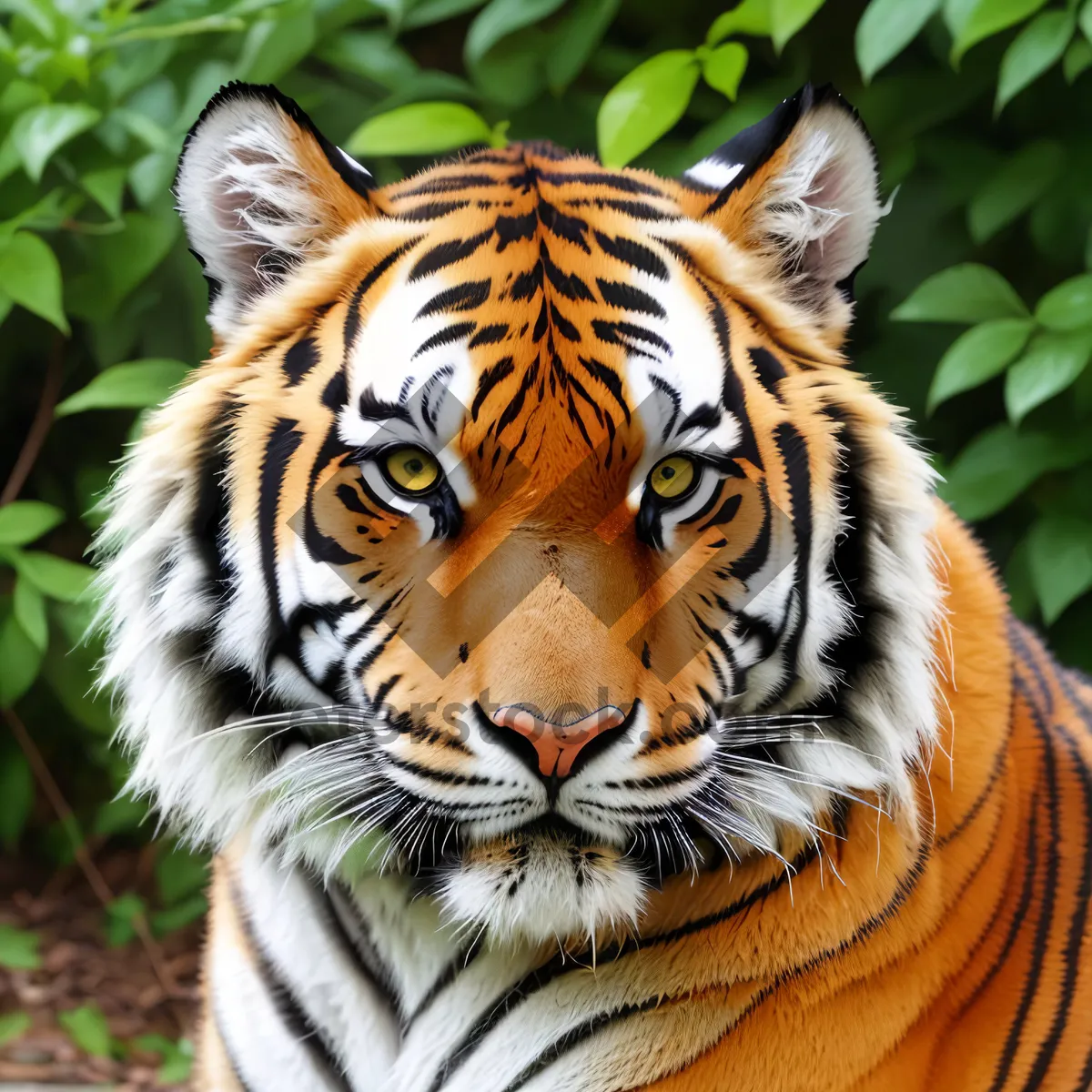 Picture of Striped Jungle Cat: Majestic Predator of the Wild Safari