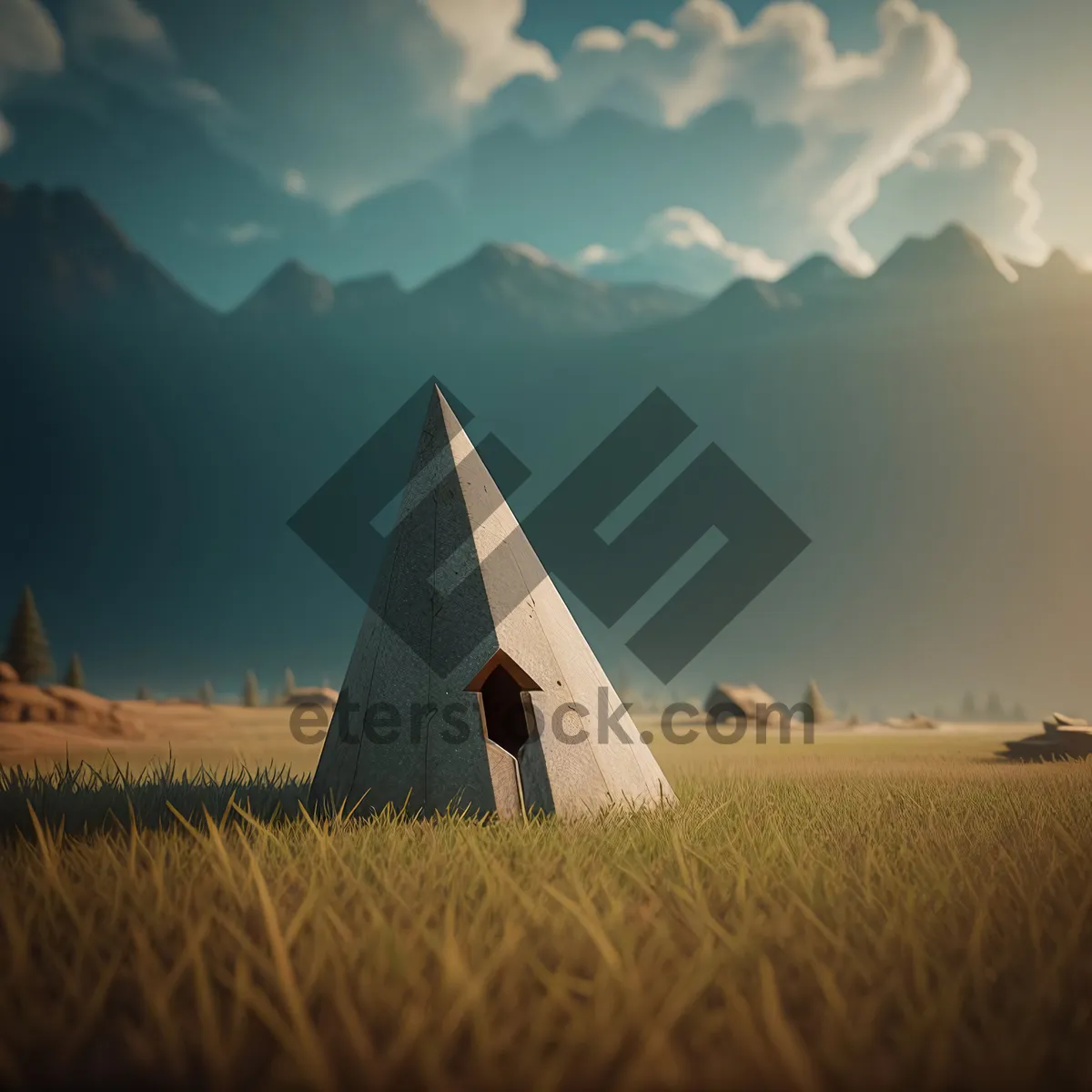 Picture of Golden Horizon: Sunlit Meadow in the Countryside