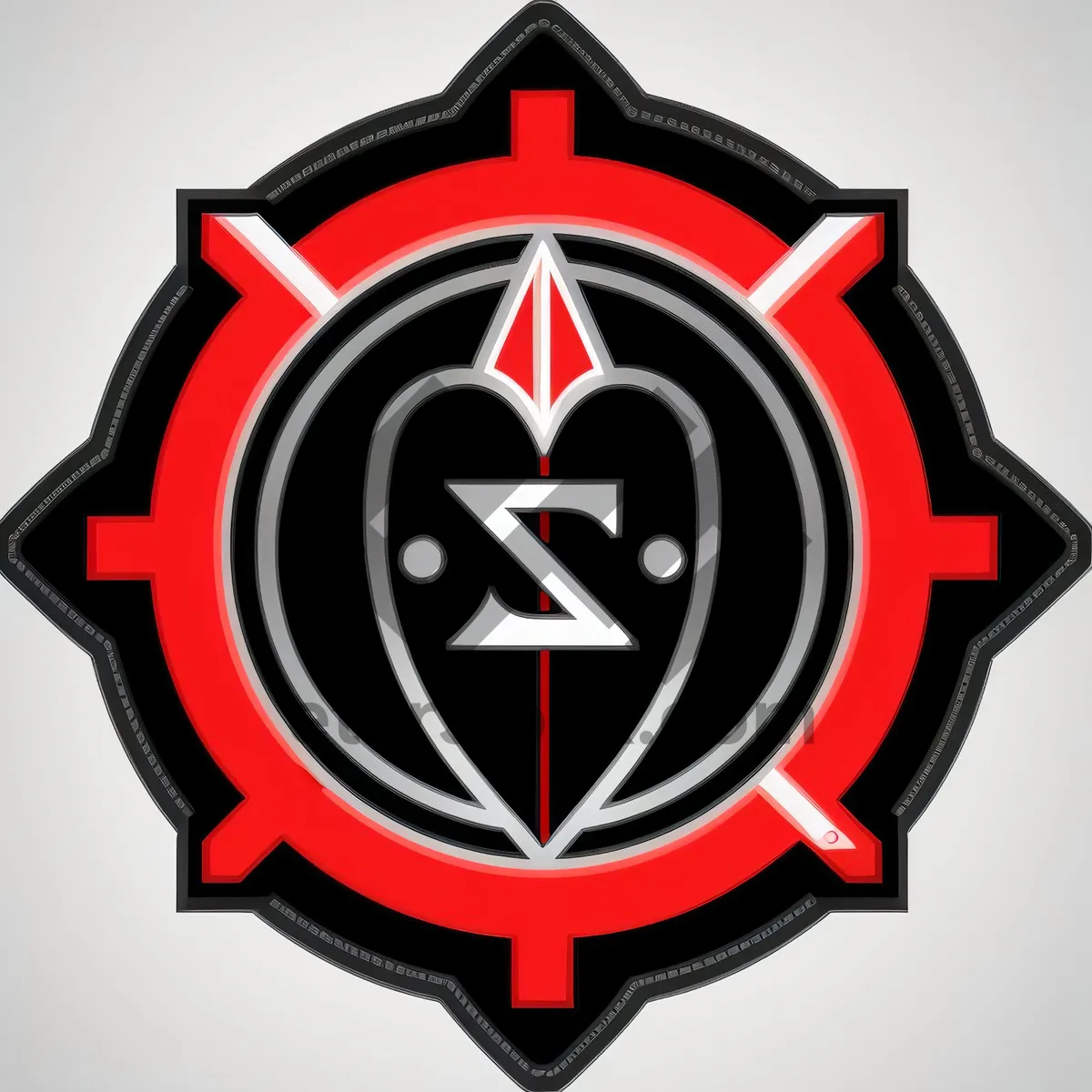 Picture of Heraldic Fire Station Symbol: Iconic Graphic Design