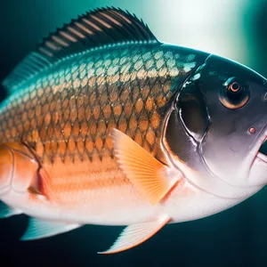 Golden Snapper in a Tropical Aquarium