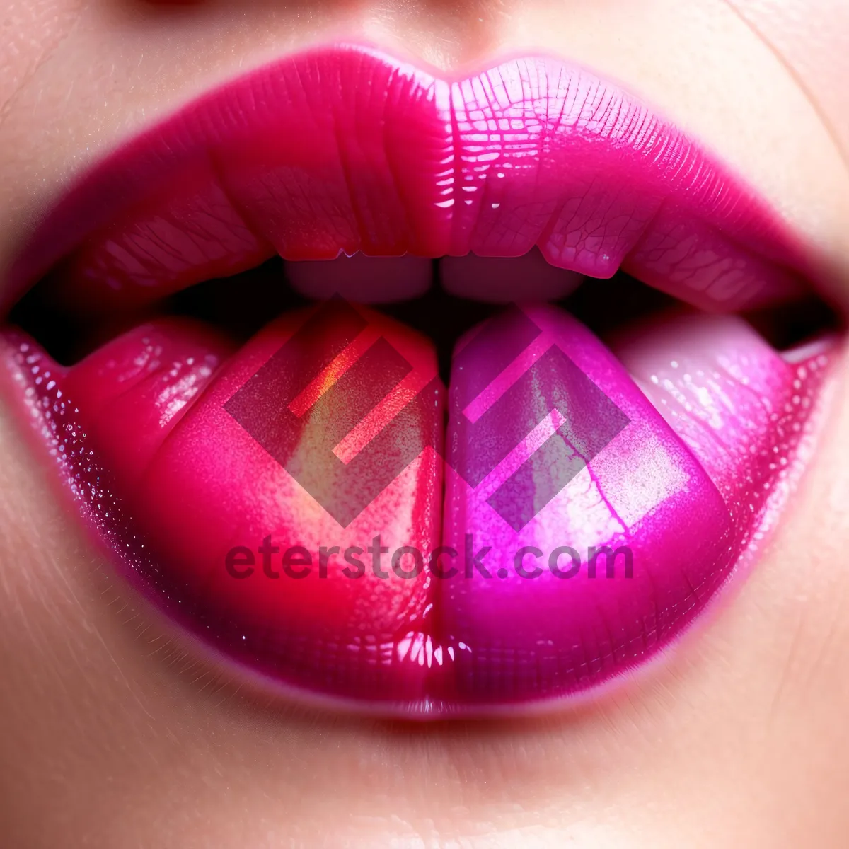 Picture of Romantic Rose Petals and Pink Lipstick