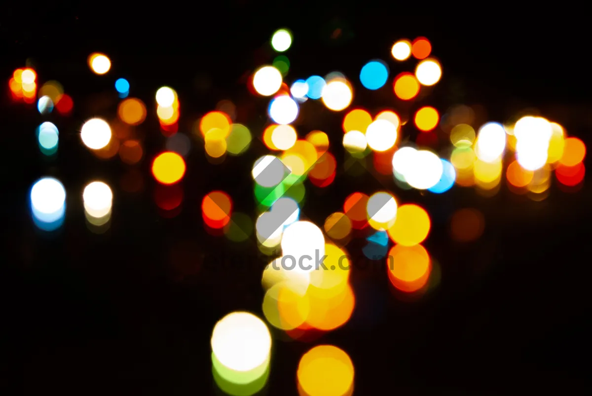 Picture of Colorful glowing circle light wallpaper.