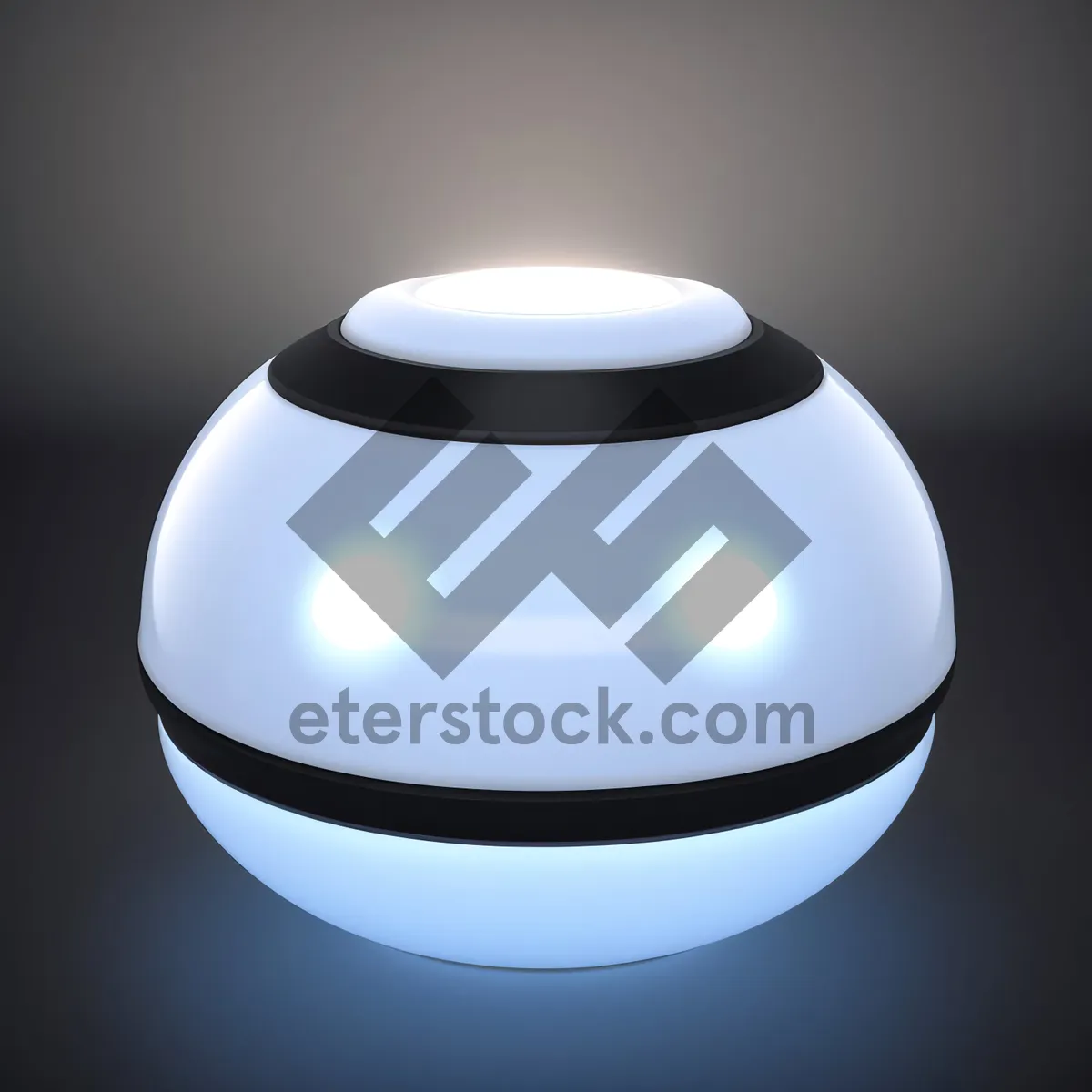 Picture of Bright Glass Ball Icon: Shiny Graphic Element