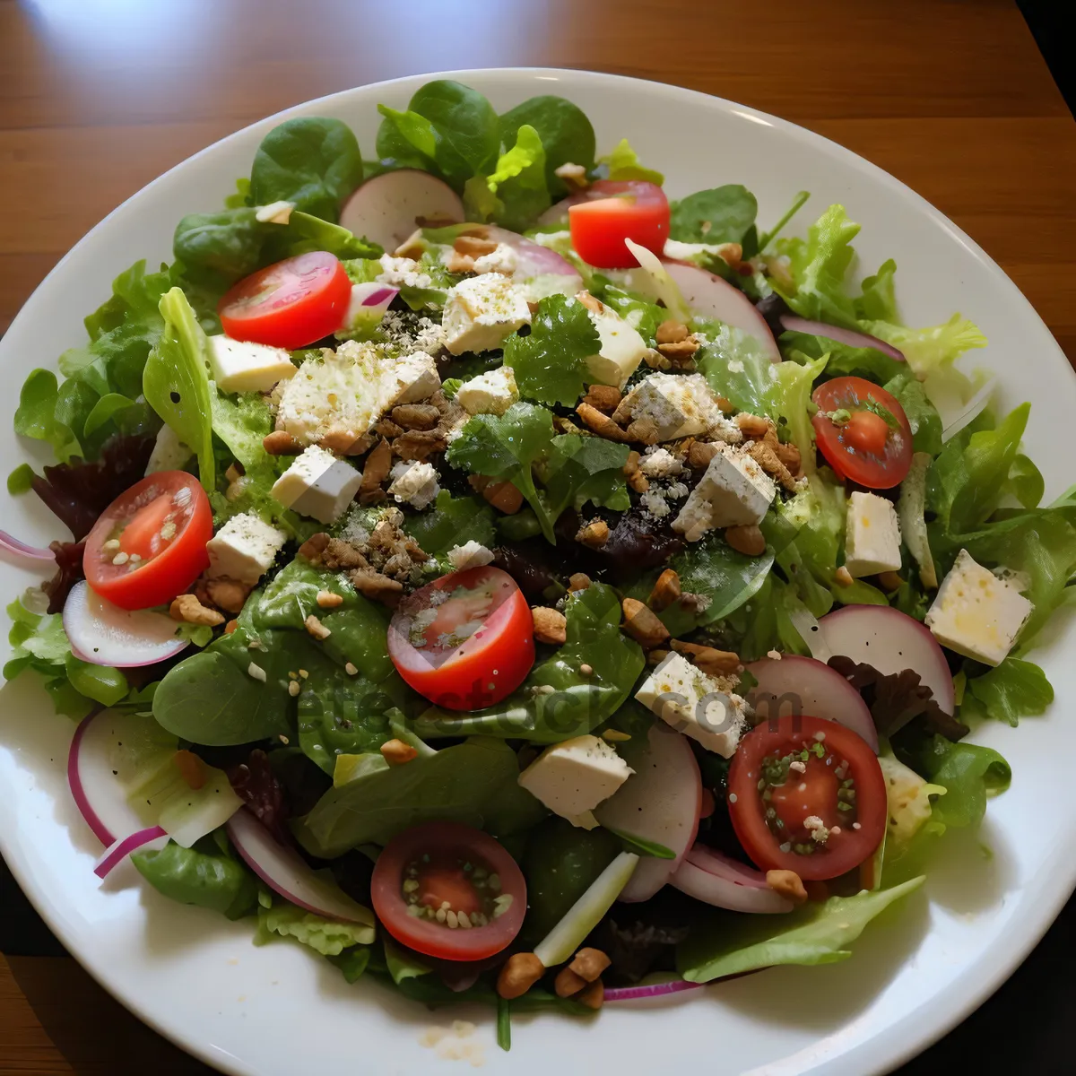 Picture of Fresh garden salad with tomato and lettuce