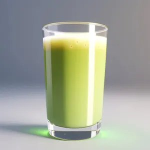 Frothy Citrus Refreshment in a Yellow Glass