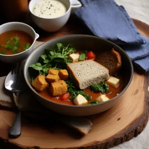 Fresh Vegetable Salad with Tomato and Onion