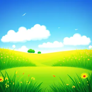Vibrant Wheat Field under Clear Blue Sky