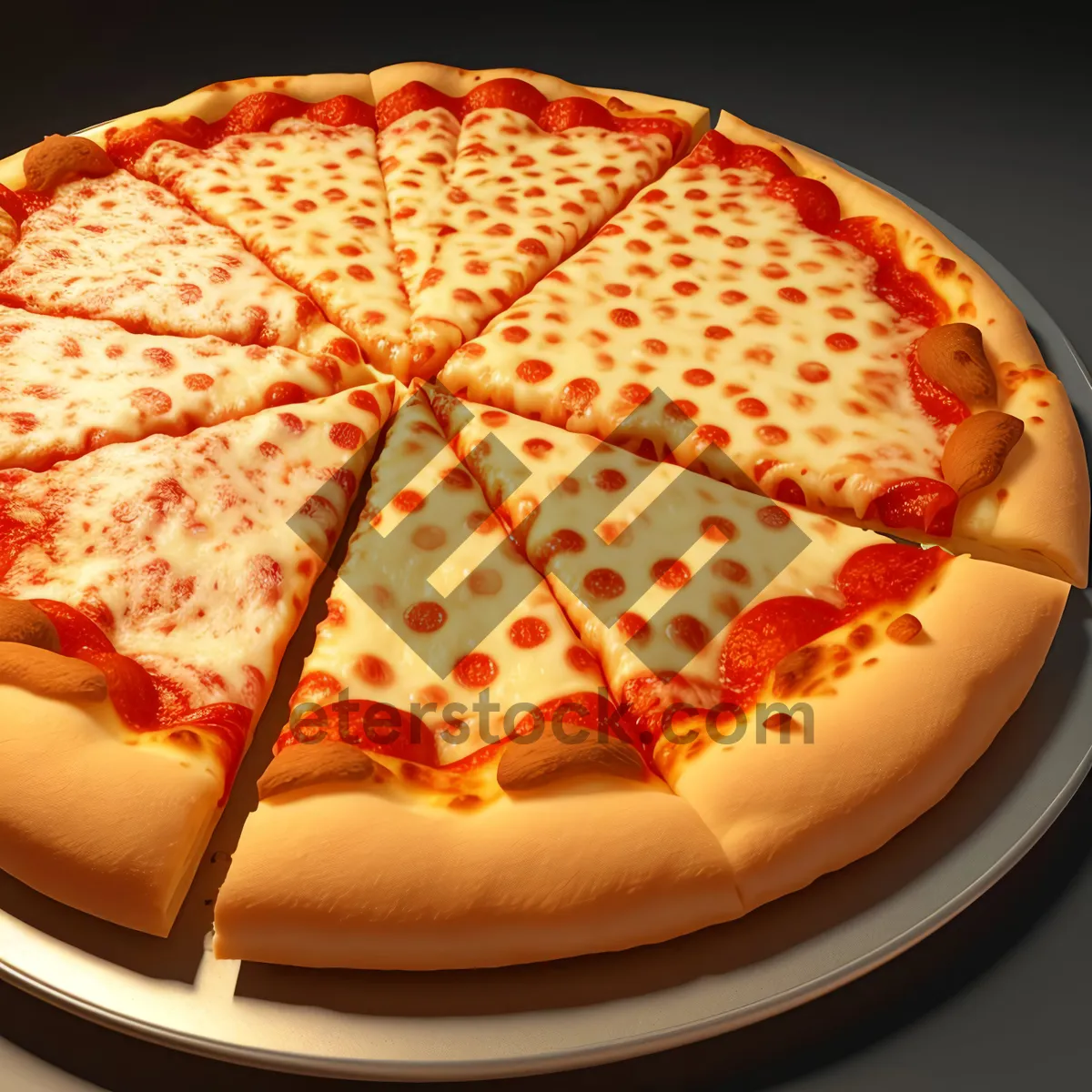 Picture of Gourmet Pizza Slice with Cheese and Pepperoni